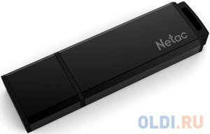 Флеш Диск Netac U351 16Gb NT03U351N-016G-30BK, USB3.0, с колпачком, металлическая чёрная