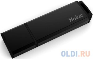 Флеш Диск Netac U351 64Gb NT03U351N-064G-30BK, USB3.0, с колпачком, металлическая чёрная