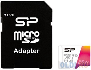 Флеш карта microSD 256GB Silicon Power Elite A1 microSDXC Class 10 UHS-I U3 100 Mb/s (SD адаптер)