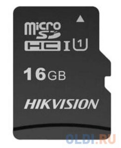 Флеш карта microsdhc 16GB hikvision HS-TF-C1(STD)/16G/adapter HS-TF-C1(STD)/16G/adapter (с SD адаптером) R/W speed 90/12MB/s