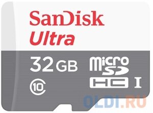 Флеш карта microSDHC 32Gb Class10 Sandisk SDSQUNR-032G-GN3MN Ultra w/o adapter