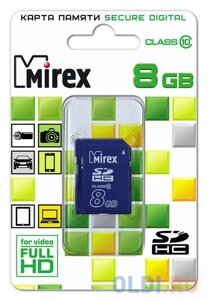 Флеш карта SD 8GB mirex SDHC class 10
