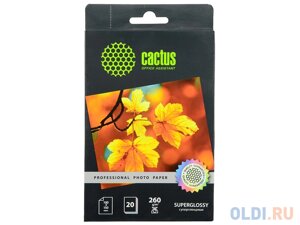 Фотобумага Cactus CS-HGA626020 Professional суперглянцевая 10x15 260 г/м2 20 листов