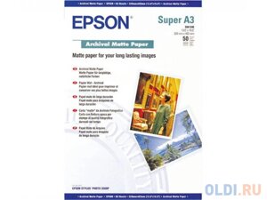 Фотобумага Epson A3 192г/кв. м матовая 50л C13S041340