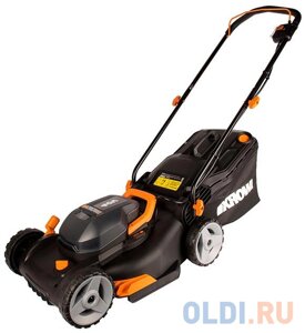 Газонокосилка WORX WG743E 2X20В 40см c акб и ЗУ