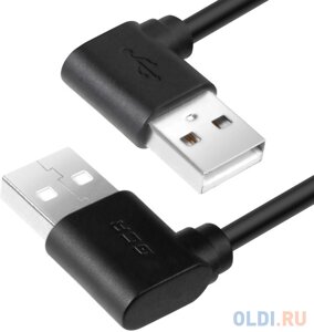 GCR кабель 1.0m USB 2.0, AM угловой/AM угловой, 28/24 AWG, GCR-AUM5am-BB2s-1.0m