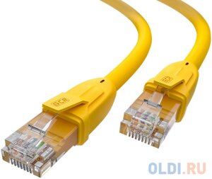 GCR Патч-корд прямой 1.5m UTP кат. 6, желтый, 24 AWG, литой, ethernet high speed, RJ45, T568B, GCR-52370