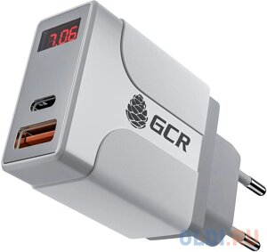 GCR Сетевое зарядное устройство на 2 USB порта (QC 3.0 + PD 3.0 ), белый, GCR-52885