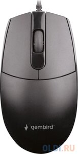 Gembird MOP-420 {Мышь, USB, черный, 2кн. колесо-кнопка, 1000 DPI, кабель 1.8м}