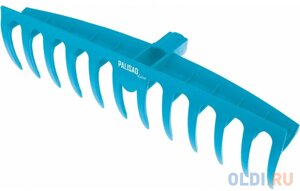 Грабли пластиковые, 400 мм, 12 плоских зубьев, усиленные, LUXE Palisad