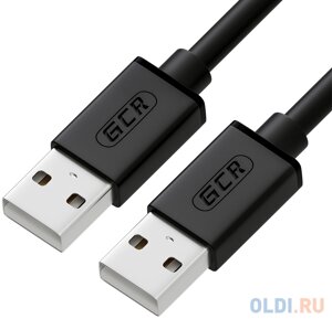 Greenconnect Кабель 0.3m USB 2.0, AM/AM, черный, 28/28 AWG, экран, армированный, морозостойкий