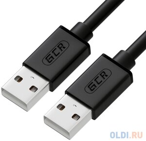 Greenconnect Кабель 2.0m USB 2.0, AM/AM, черный, 28/28 AWG, экран, армированный, морозостойкий, GCR-UM2M-BB2S-2.0m