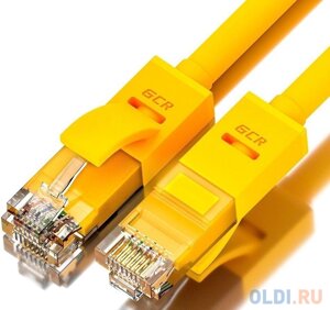 Greenconnect Патч-корд прямой 40.0m, UTP кат. 5e, желтый, позолоченные контакты, 24 AWG, литой, GCR-LNC02-40.0m, ethernet high speed 1 Гбит/с, RJ45, T5