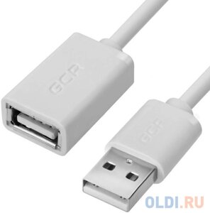 Greenconnect Удлинитель 1.0m USB 2.0, AM/AF, белый, 28/28 AWG, морозостойкий, GCR-UEC5M-BB-1.0m