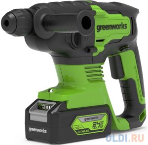 Greenworks Перфоратор аккумуляторный бесщеточный Greenworks GD24SDS2K4, 2 ДЖ, 24V, c 1хАКБ 4 Ач и ЗУ в сумке [3803007UB]