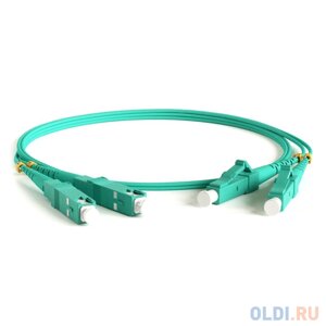 Hyperline FC-D2-503-LC/PR-SC/PR-H-1M-LSZH-AQ патч-корд волоконно-оптический (шнур) MM 50/125(OM3), LC-SC, duplex, 10G, LSZH, 1 м