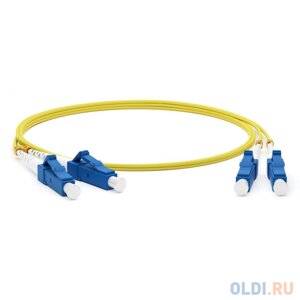 Hyperline FC-D2-9-LC/UR-LC/UR-H-10M-LSZH-YL патч-корд волоконно-оптический (шнур) SM 9/125 (OS2), LC/UPC-LC/UPC, 2.0 мм, duplex, LSZH, 10 м