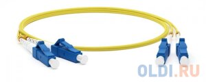 Hyperline FC-S2-9-LC/UR-LC/UR-H-2M-LSZH-YL патч-корд волоконно-оптический (шнур) SM 9/125 (OS2), LC/UPC-LC/UPC, simplex, LSZH, 2 м