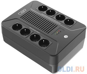 Ибп CBR [UPS-OFB-101E-650] 650VA/390W, schuko CEE 7 outlets:x4 battery surge protected; x4 surge protected), LED, AVR, SEC, 12V/7ah