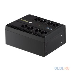 Ибп exegate NEO NNB-650. LED. AVR. 8SH. CH 650VA/390W, LED, AVR, 8*schuko, 4*USB-порта для зарядки, black