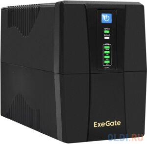 Ибп exegate power back BNB-1000. LED. AVR. 2SH. RJ. USB 1000VA/550W, LED, AVR, 2*schuko, RJ45/11, USB, black