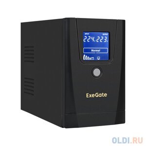 Ибп exegate power smart ULB-650. LCD. AVR. 1SH. 2C13 650VA/360W, LCD, AVR,1*schuko+2*C13, металлический корпус, black