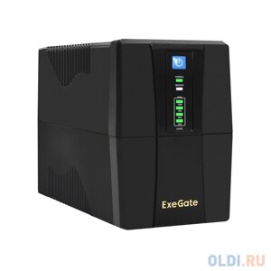 Ибп exegate specialpro UNB-600. LED. AVR. 2SH. RJ. USB 600VA/360W, LED, AVR, 2*schuko, RJ45/11, USB, black