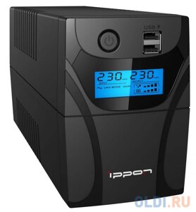 Ибп ippon back power pro II 600 600VA/360W LCD, RJ-45, USB (4 x IEC)