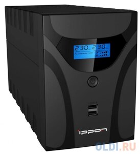 Ибп ippon smart power pro II euro 1200 1200VA/720W LCD, RS232, RJ-45, USB (4 EURO)