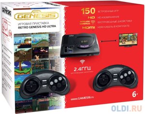 Игровая консоль Retro Genesis HD Ultra черный в комплекте: 150 игр