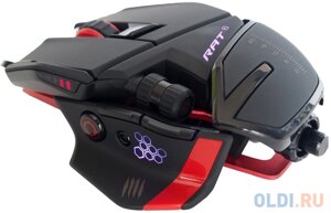 Игровая мышь Mad Catz R. A. T. 6+ чёрная (PMW3360, Omron, USB, 11 кнопок, 12000 dpi, RGB подсветка)