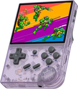 Игровая портативная ретро консоль Anbernic Portable Game Console RG35XX 2024 Transparent Purple