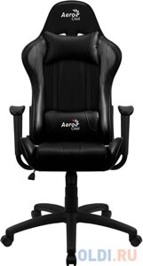 Игровое кресло Aerocool AC100 AIR All Black , черное, до 150 кг, ШxДxВ : 69x70x121-131см, газлифт класс 3 до 100 мм, механизм Бабочка