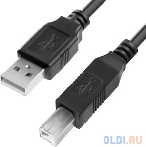 Кабель 1.8m USB 2.0, AM/BM, черный