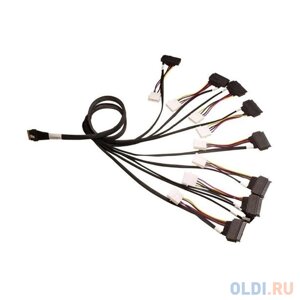 Кабель ACD-60006-JP Slimline SASx8 (SFF8654) -to- 8x U. 3 Direct, 1M, аналог Broadcom 05-60006-00)30}