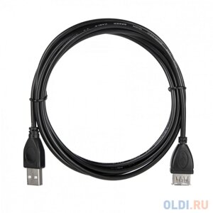 Кабель ACD-U2aaf-20L [ACD-U2aaf-20L] USB 2.0, A male - A feмale, ттх:7/0.12BC+PE)1P+(7/0.12BC+PE)2C+7/0.12BC+AL+PVC OD4.0, черный, 2м (742057)