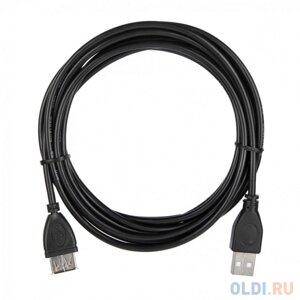 Кабель ACD-U2aaf-30L [ACD-U2aaf-30L] USB 2.0, A male - A feмale, ттх:7/0.12BC+PE)1P+(7/0.12BC+PE)2C+7/0.12BC+AL+PVC OD4.0, черный, 3м (742064)