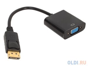 Кабель-адаптер Orient C308 DisplayPort M - VGA 15F, длина 0.2 метра, черный