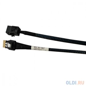 Кабель amphenol RSL38-1067 slimline sasx4 (SFF8654) -to- HD minisas x4 (SFF8643) 100cm