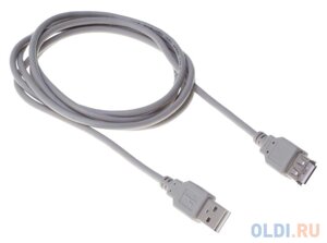 Кабель buro BHP RET usb_af18 USB A (m) USB A (f) 1.8м серый блистер