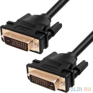 Кабель DVI 1м Green Connection GCR-DM2DMC-1.0m круглый черный