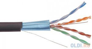 Кабель F/UTP категория 5e suprlan 4x2xawg24 solid LDPE PE 305м LC3-C5e04-339 черный