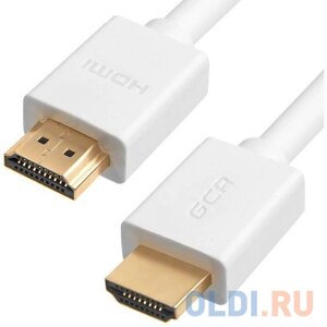 Кабель HDMI 0.3м Green Connection GCR-HM761-0.3m круглый белый