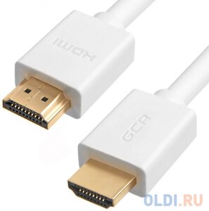 Кабель HDMI 1.5м Green Connection GCR-HM761-1.5m круглый белый