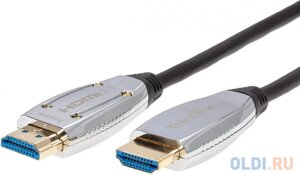 Кабель HDMI 10м TELECOM TCG2120-10M круглый черный серебрянный