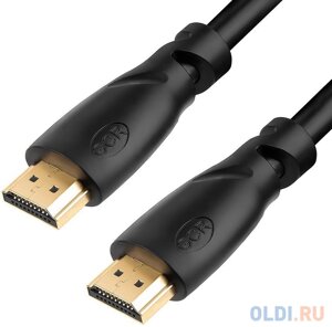 Кабель HDMI 2м Green Connection GCR-50542 круглый черный