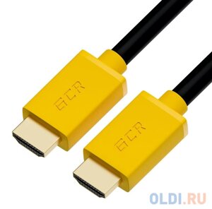 Кабель HDMI 3м Green Connection GCR-HM441-3.0m круглый черный/желтый