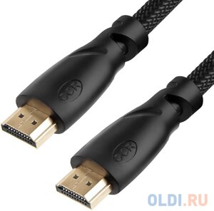 Кабель HDMI 3м Green Connection GCR-HM811-3.0m круглый черный