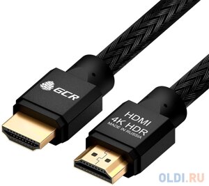 Кабель HDMI 3м Greenconnect GCR-52190 круглый черный