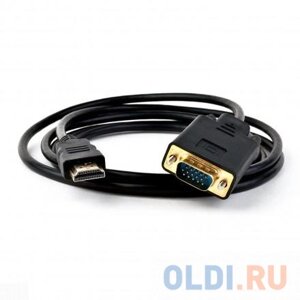 Кабель HDMI VGA 1.8м KS-is KS-441 круглый черный